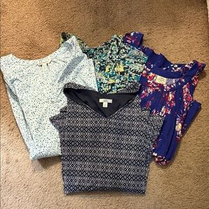 Lot of 4 Plus Size Blouses